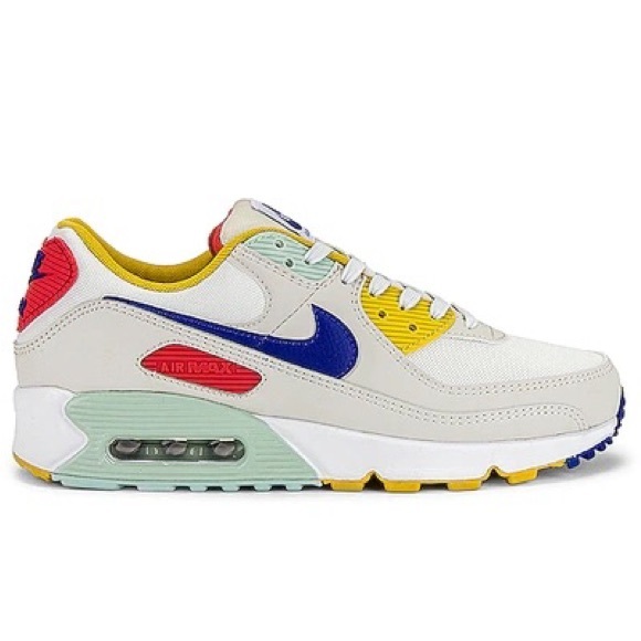 Nike Shoes - Nike Air Max 90 Summit White Lapis - Light Bone Athletic Sneakers
